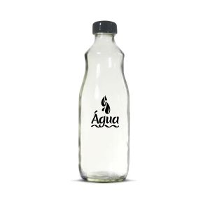Kit Garrafas de Vidro 1,5Lts 4 Peças (Água / Suco / Leite / Iogurte) Com Tampa