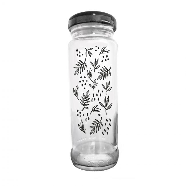 POTE DE VIDRO 100ML COM TAMPA METÁLICA NATURA