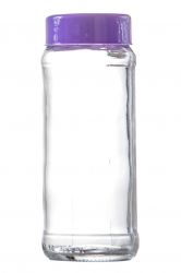 POTE DE VIDRO LISO 330ML COM TAMPA BLANC